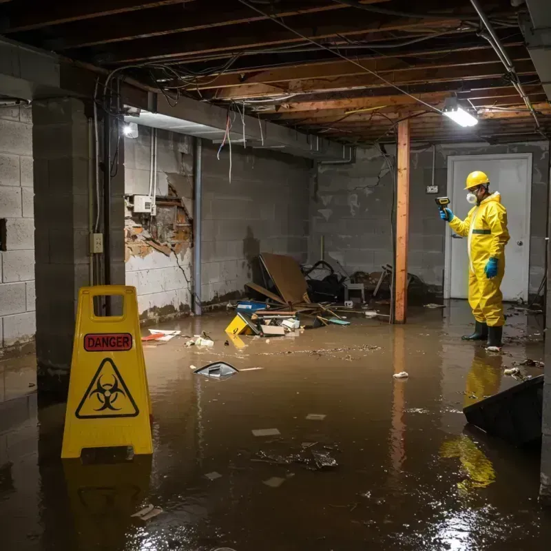 Flooded Basement Electrical Hazard in Oakdale, NY Property